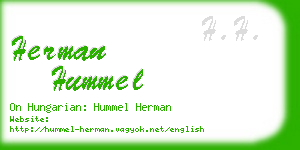 herman hummel business card